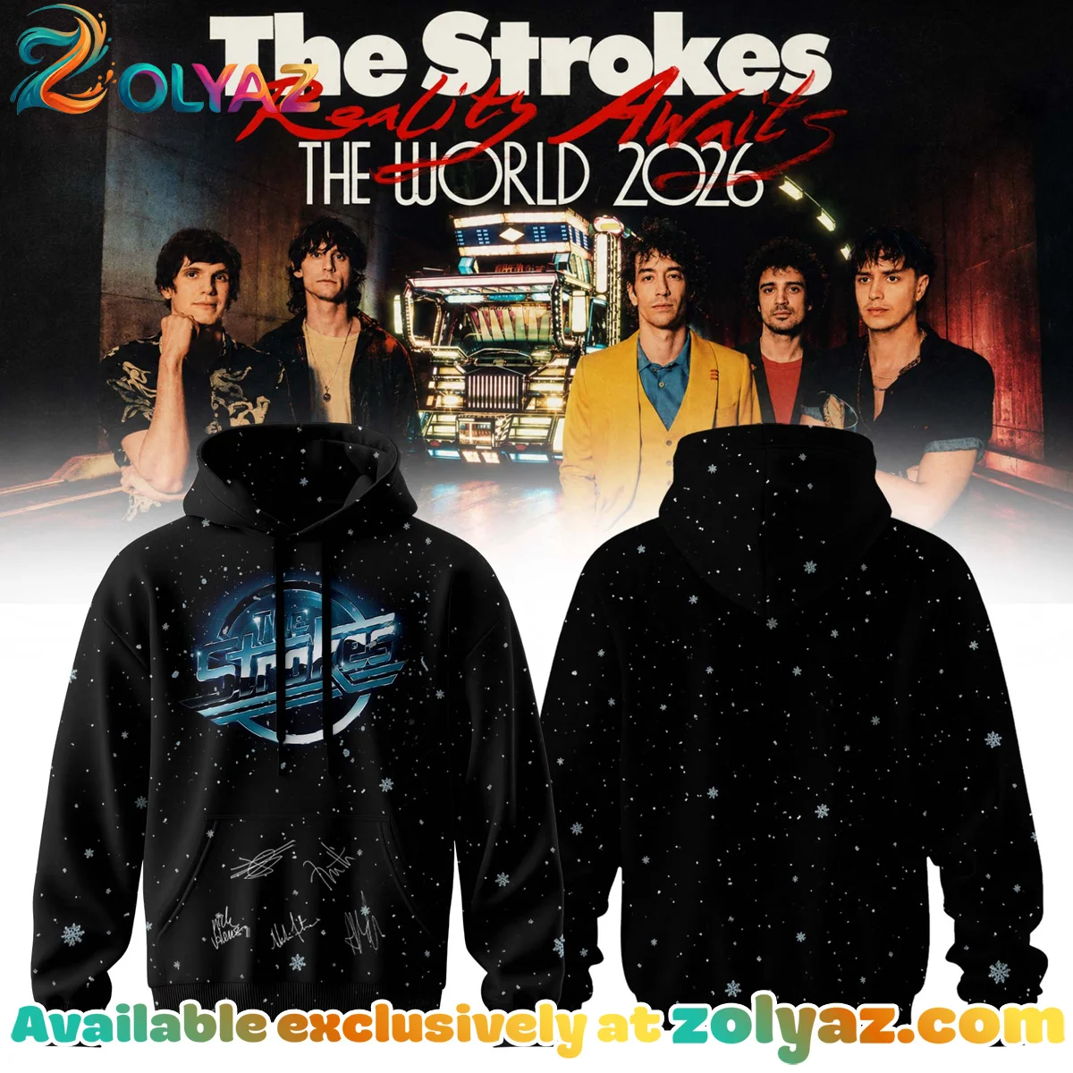 The Strokes Reality Awaits Tour Signature T-Shirt & Hoodie [Batch 8]