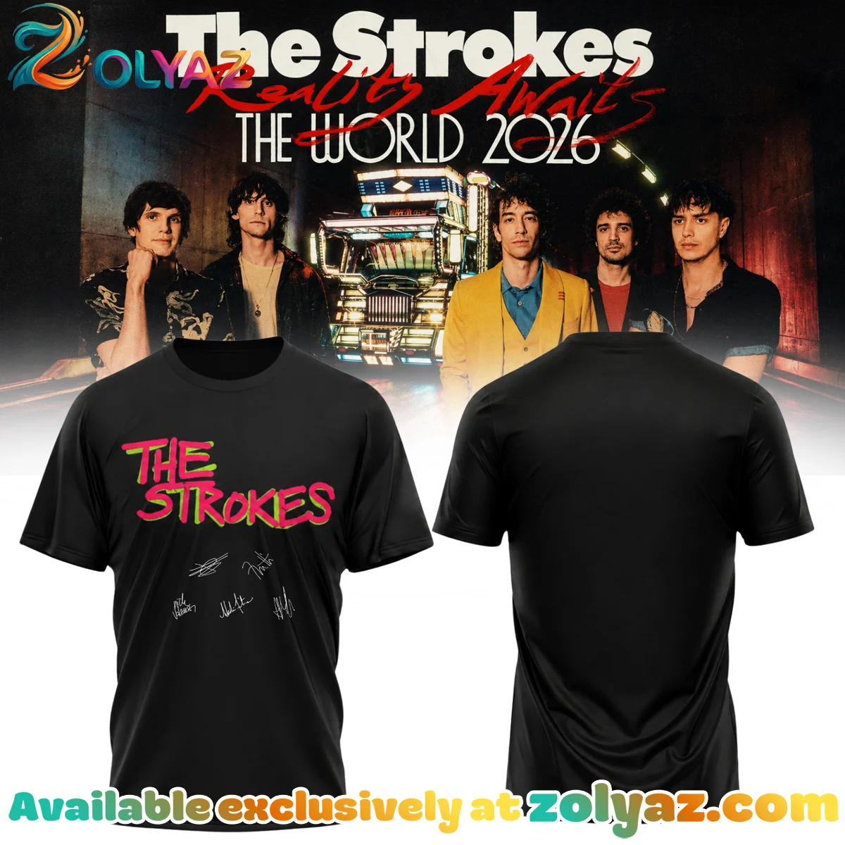 The Strokes Reality Awaits Tour Signature Shirt & Hoodie - Part 12