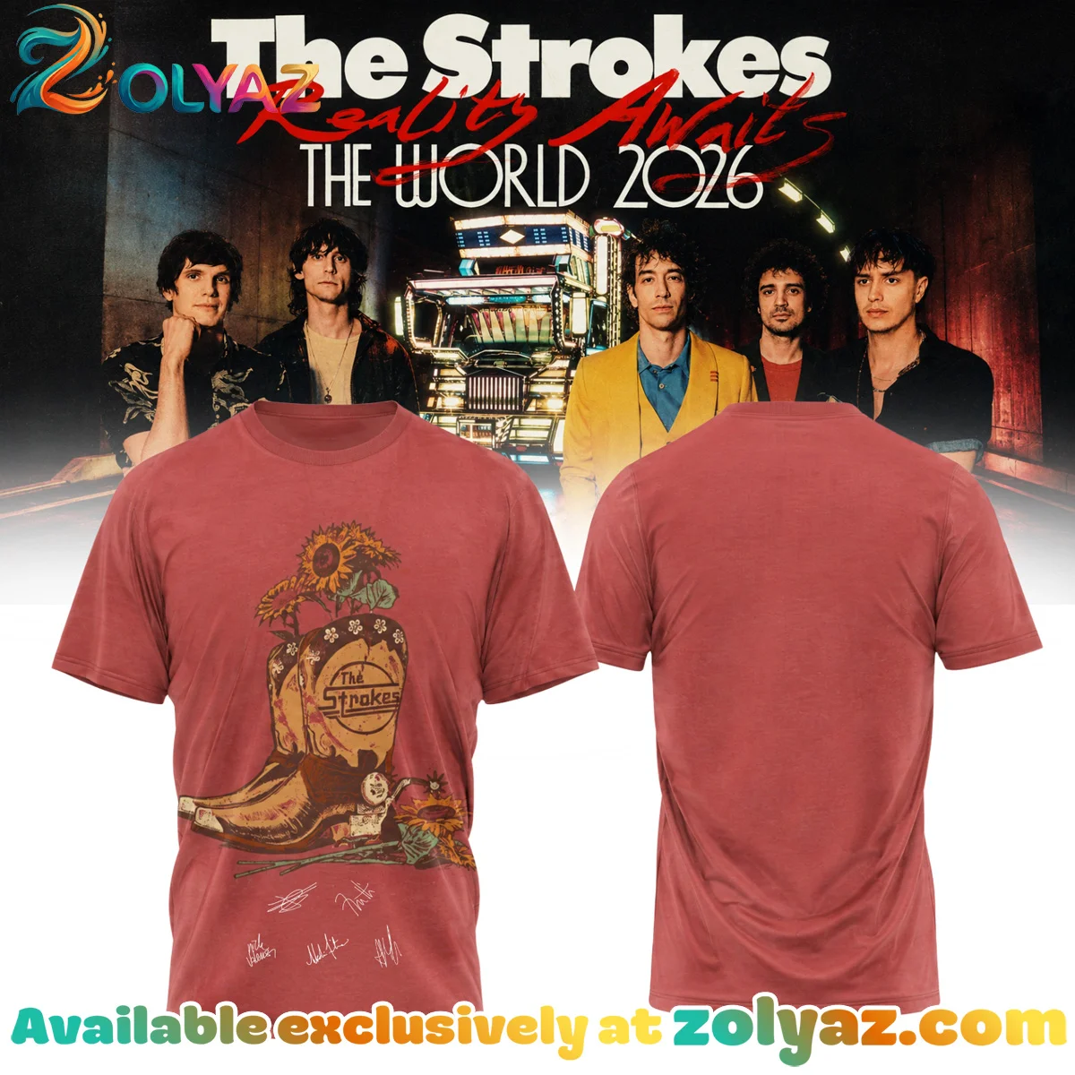 The Strokes Reality Awaits Tour Signature T-Shirt & Hoodie - Part 9