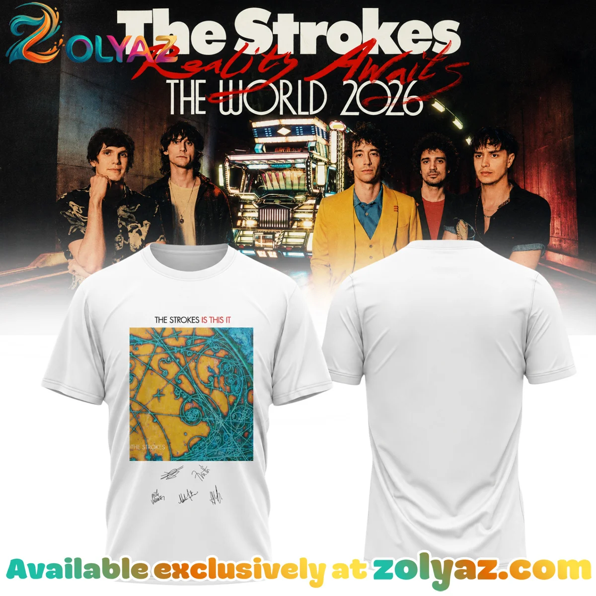 The Strokes Reality Awaits Tour Signature Shirt & Hoodie - Part 8