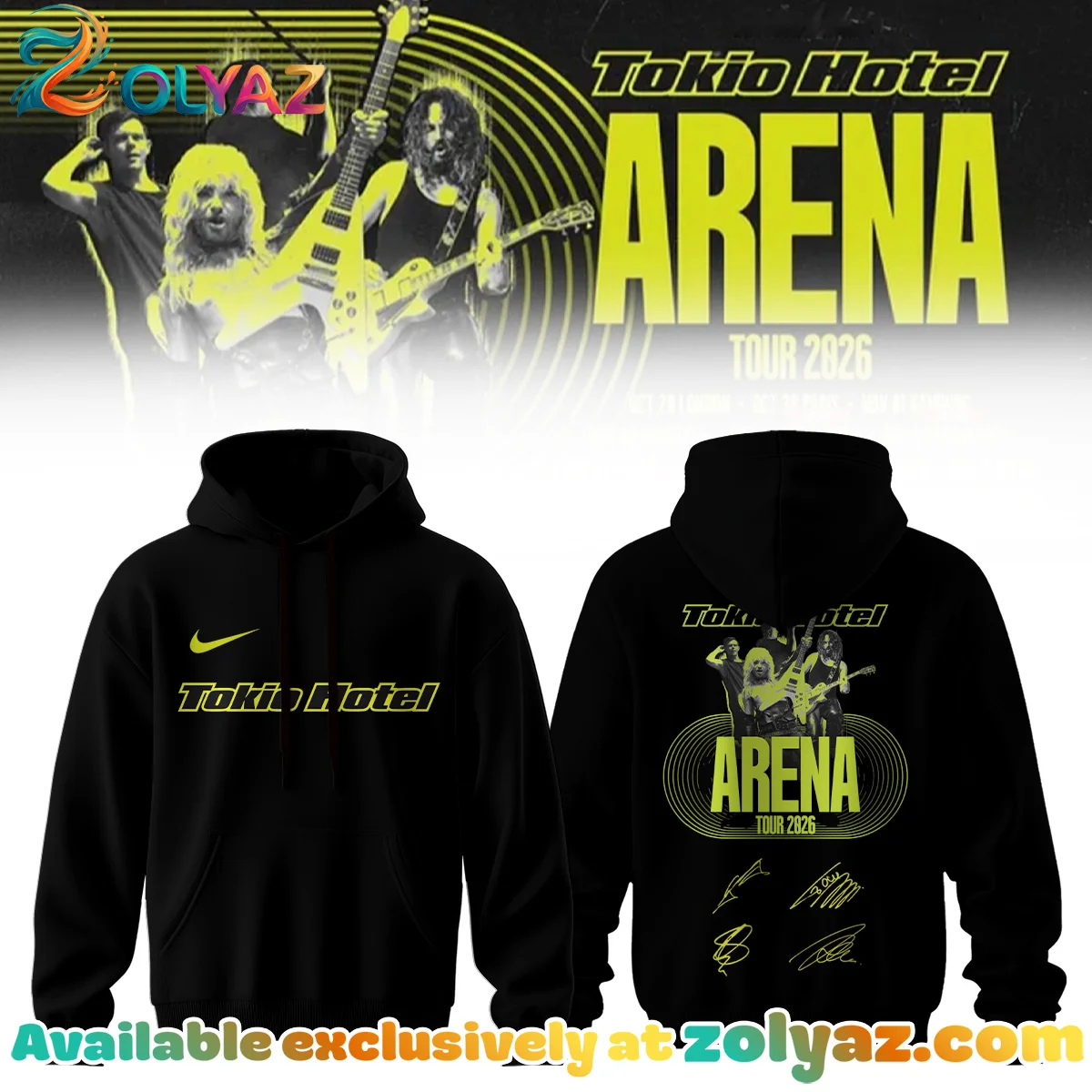 Tokio Hotel ARENA TOUR Signature Shirt & Hoodie [Batch 5]