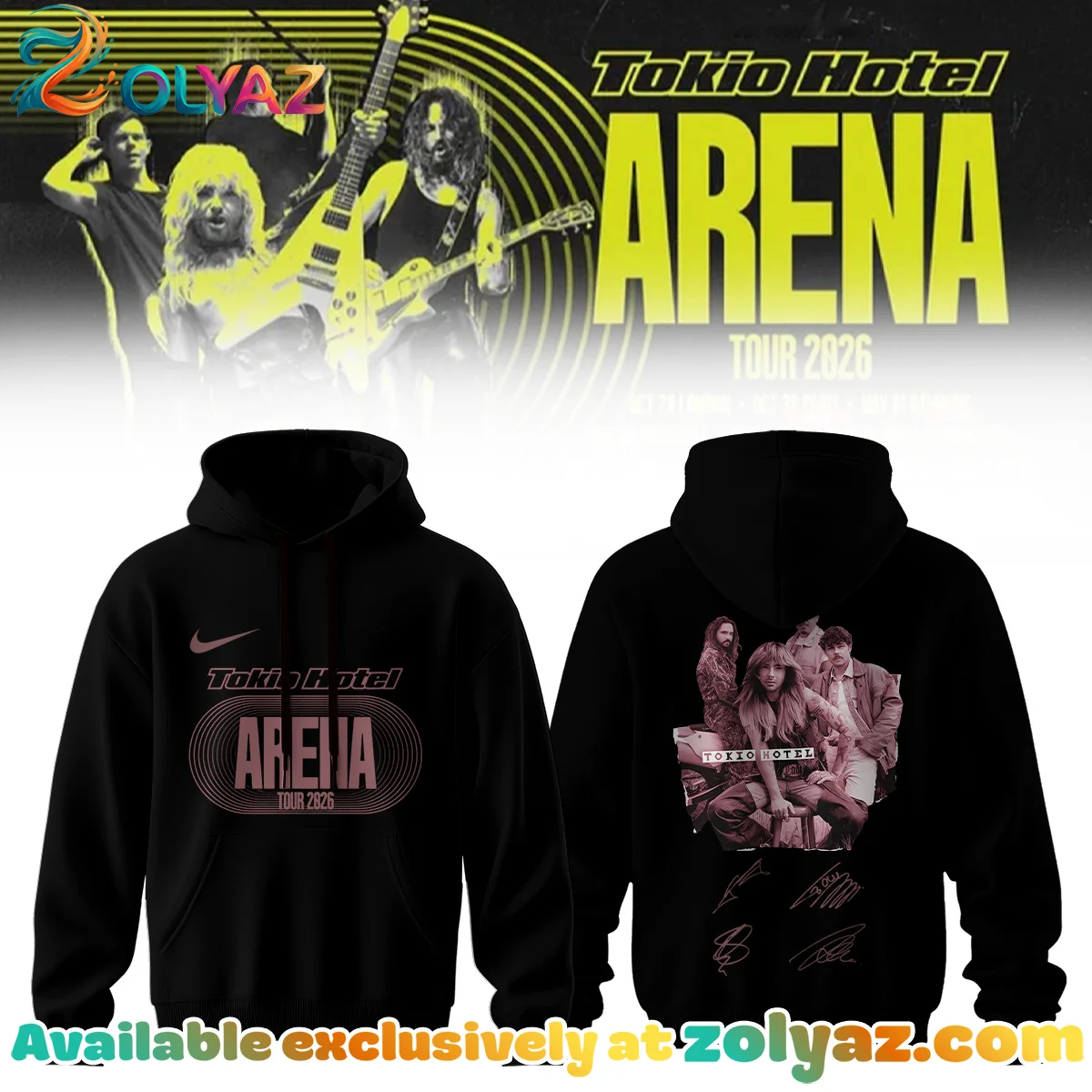 Tokio Hotel ARENA TOUR Signature Shirt & Hoodie - Variant 4