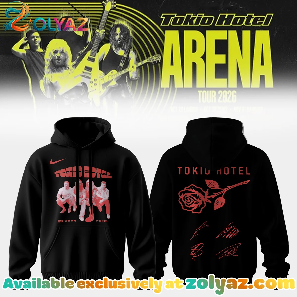 Tokio Hotel ARENA TOUR Signature T-Shirt & Hoodie [Drop 2]
