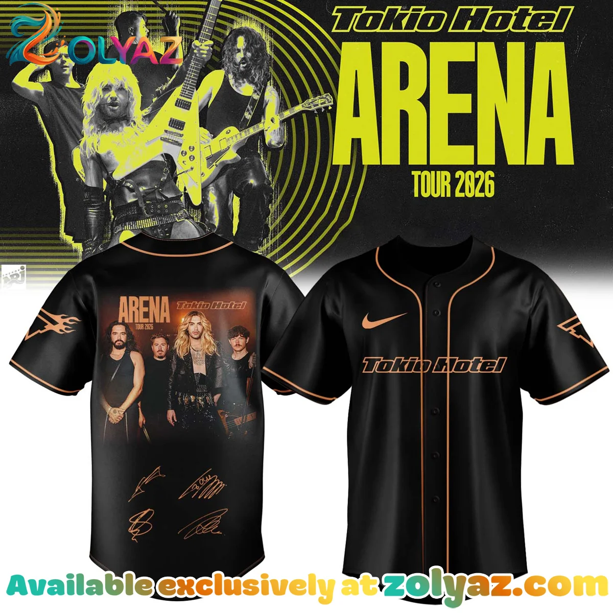 Tokio Hotel ARENA TOUR Signature Jersey (Style 11)