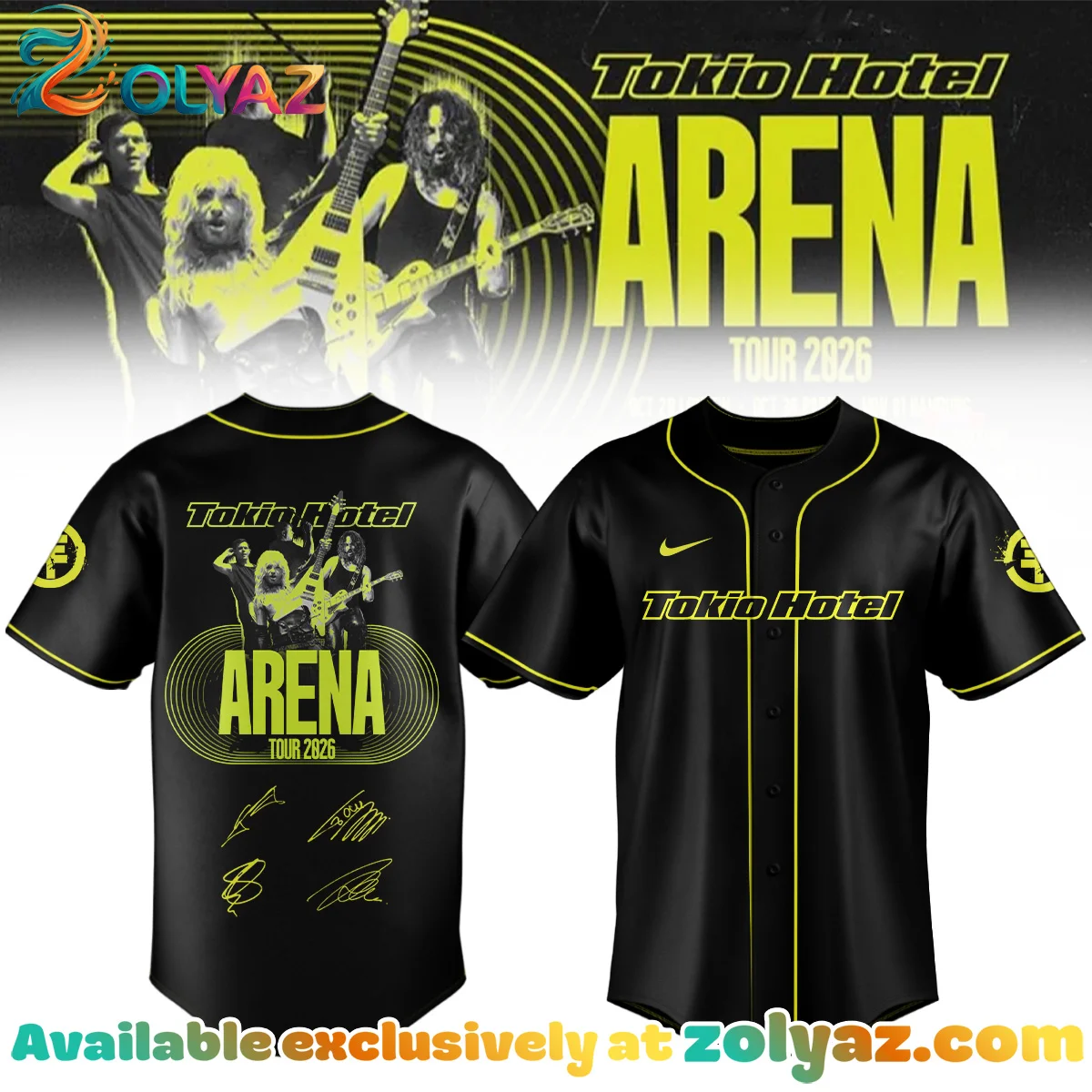 Tokio Hotel ARENA TOUR Signature Jersey (Design 14)