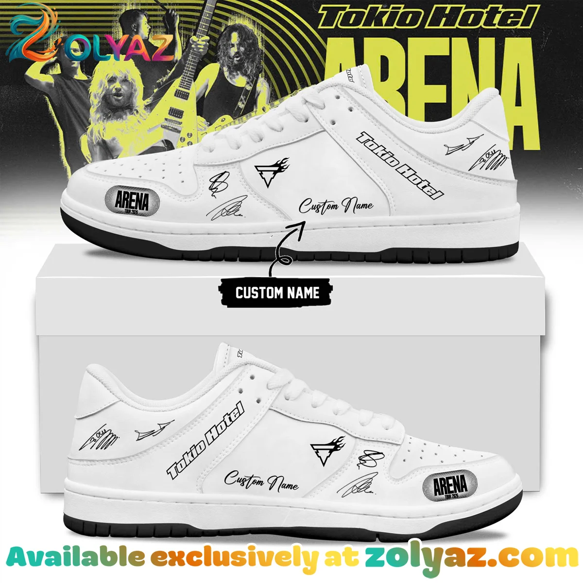 Tokio Hotel ARENA TOUR Signature Custom Air Force 1 & Jordan 1 Shoes (Style 6)