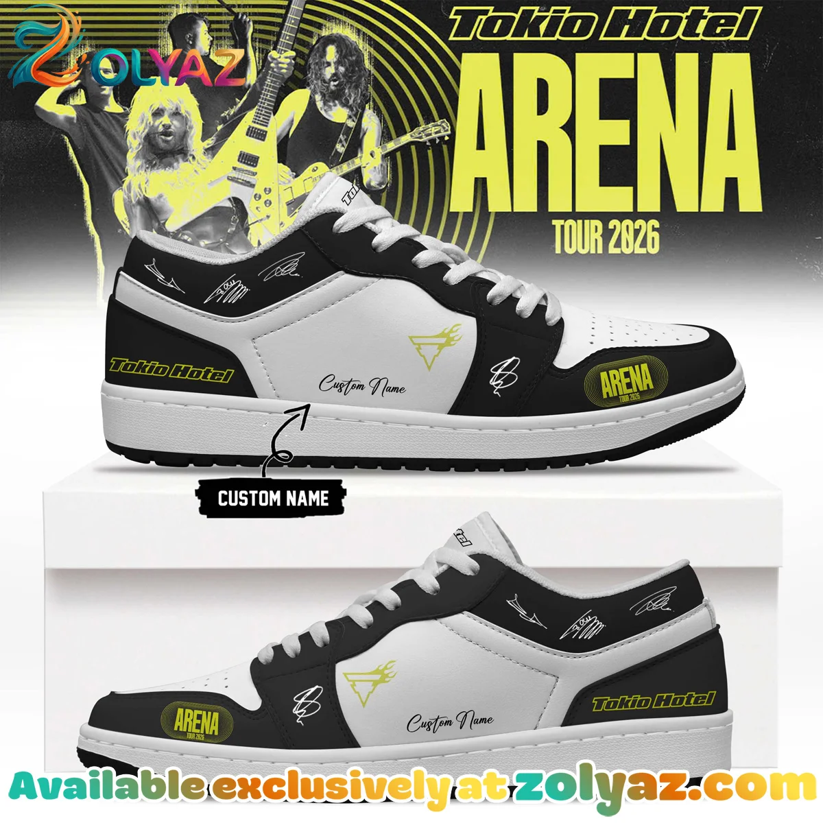 Tokio Hotel ARENA TOUR Signature Custom Air Force 1 & Jordan 1 Shoes (Design 9)