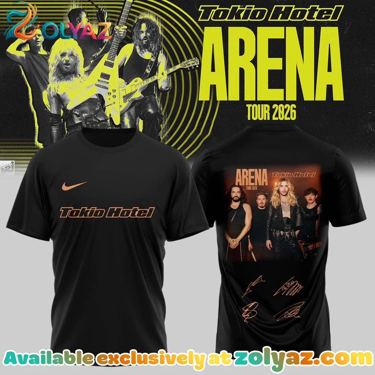 Tokio Hotel ARENA TOUR Signature Shirt & Hoodie - Variant 14
