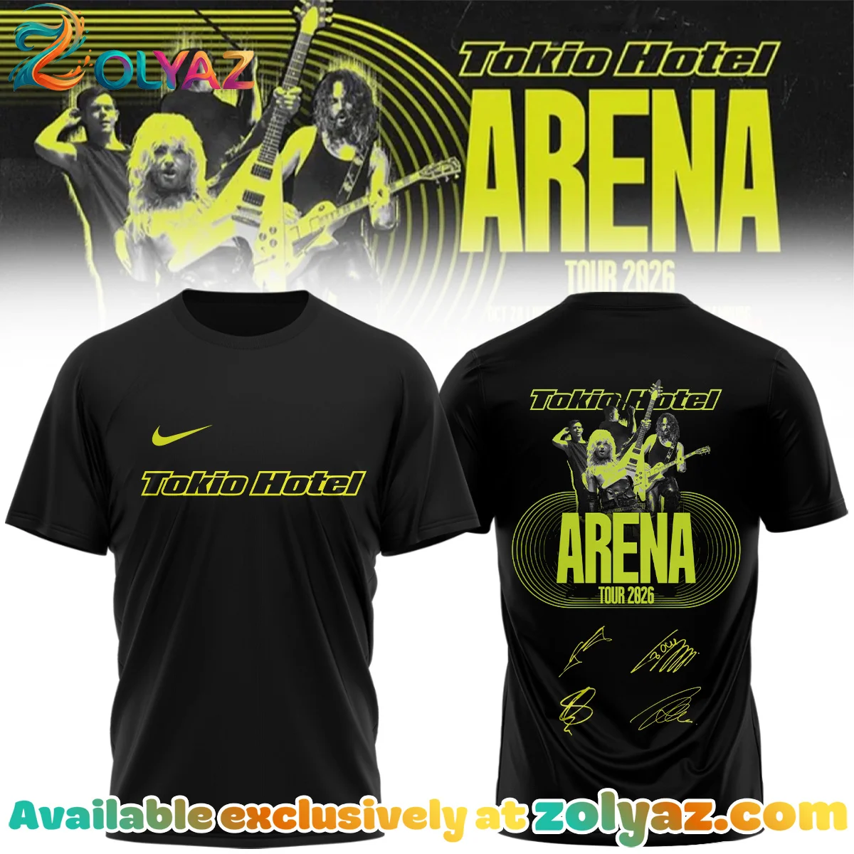 Tokio Hotel ARENA TOUR Signature Shirt & Hoodie [Batch 12]