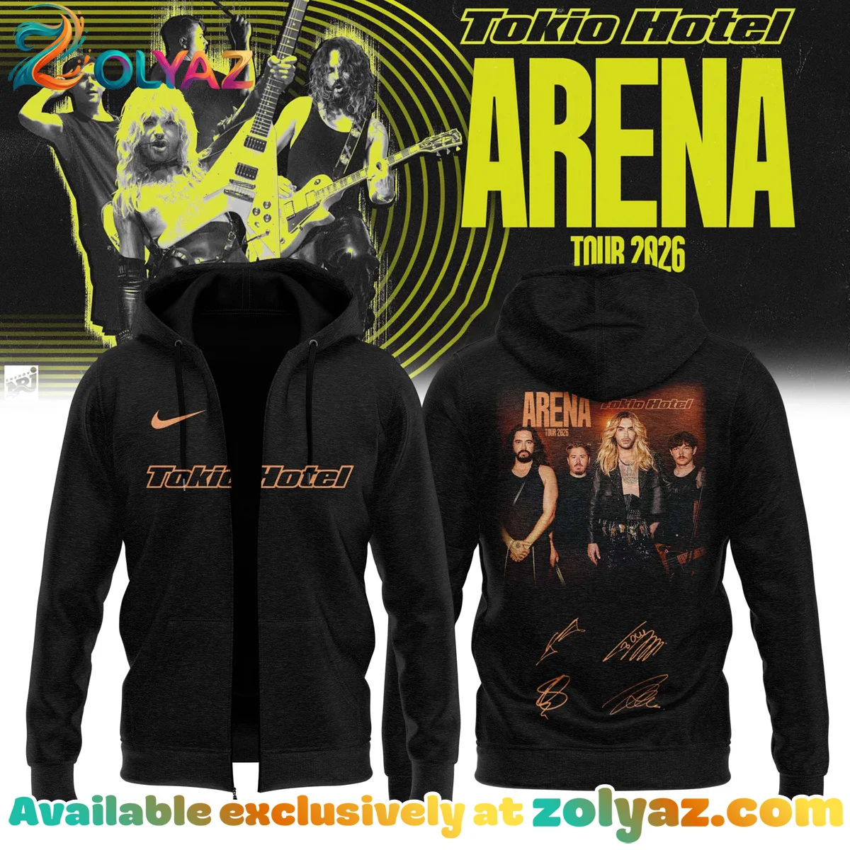 Tokio Hotel ARENA TOUR Signature T-Shirt & Hoodie (Style 16)