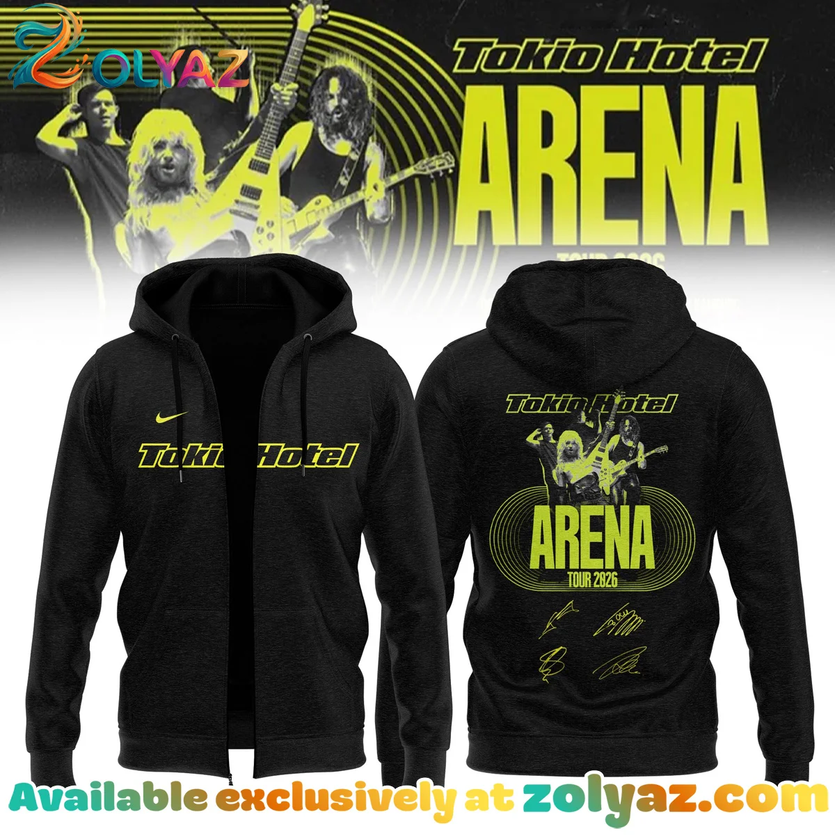 Tokio Hotel ARENA TOUR Signature Shirt & Hoodie (Style 17)