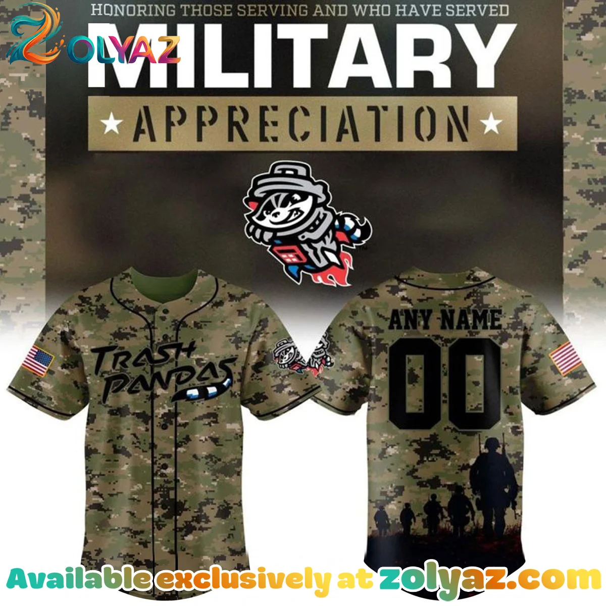 Trash Pandas Military Night Jersey Trash Pandas Military Night Jersey