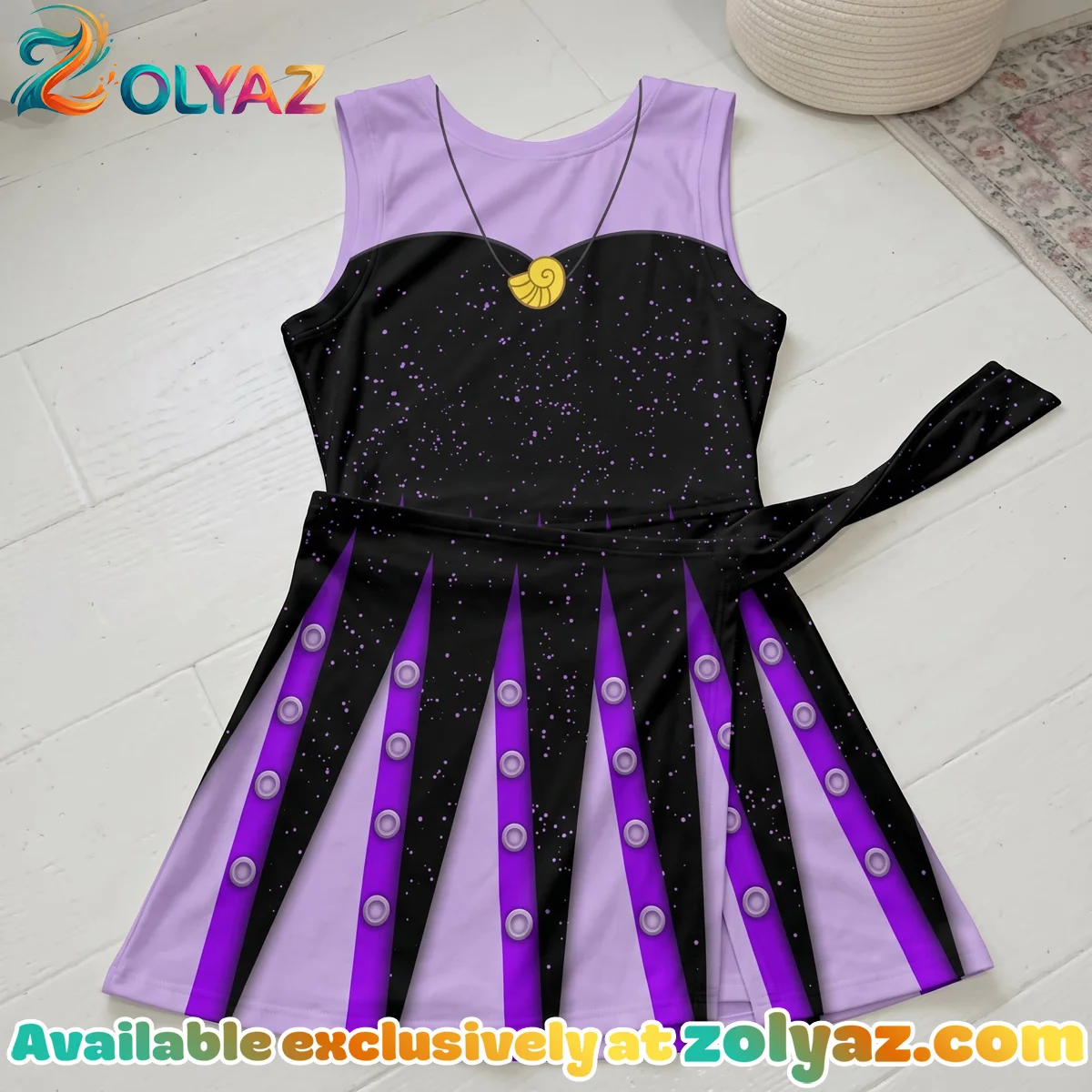 Ursula Athletic Dress - Tennis Dress Skirt, Disney Villains Park Vacation Outfit, Little Mermaid Skort Dress