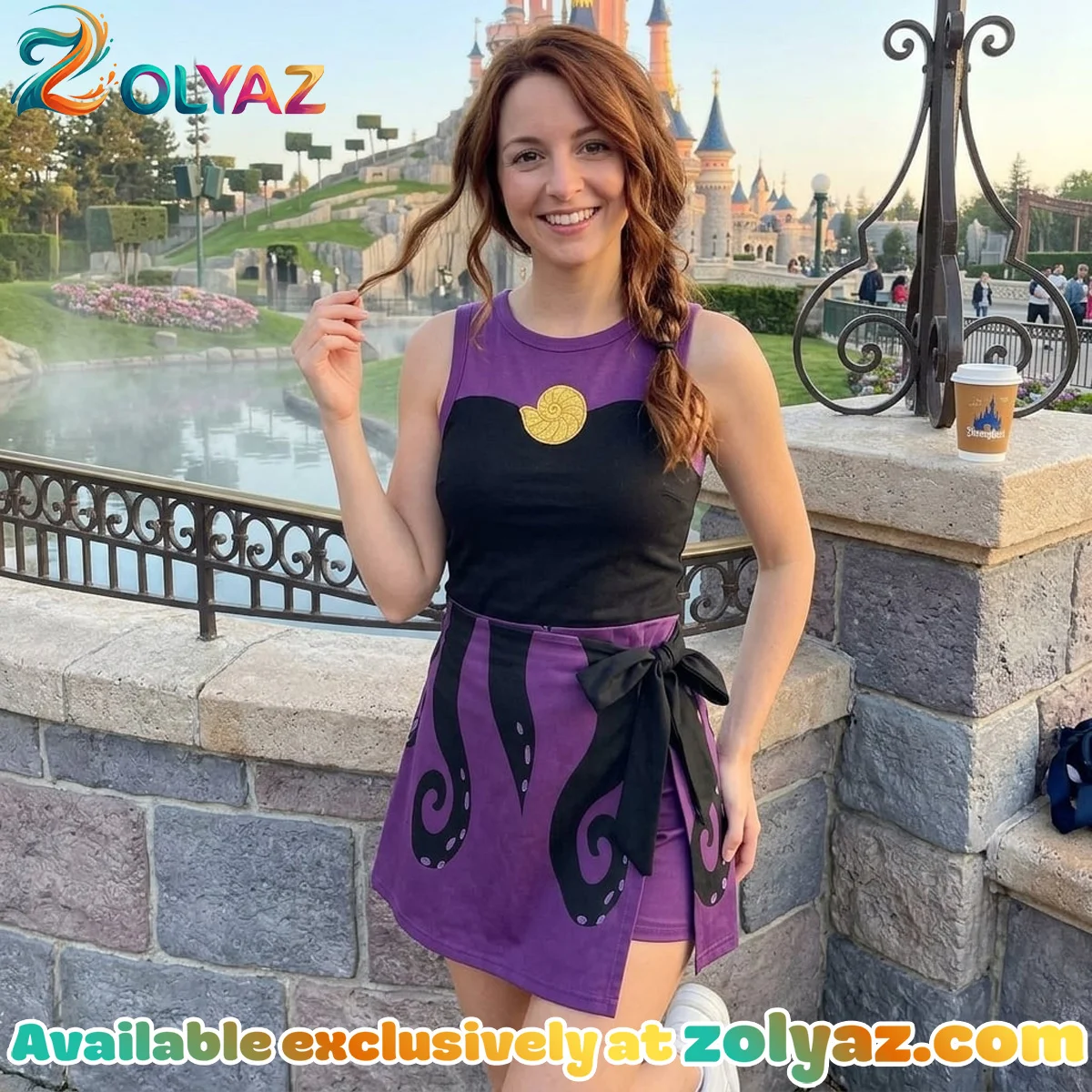 Ursula Cosplay Athletic Dress - Tennis Dress Skirt, Disney The Little Mermaid Villain Skater Outfit Ursula Cosplay Athletic Dress - Tennis Dress Skirt, Disney The Little Mermaid Villain Skater Outfit