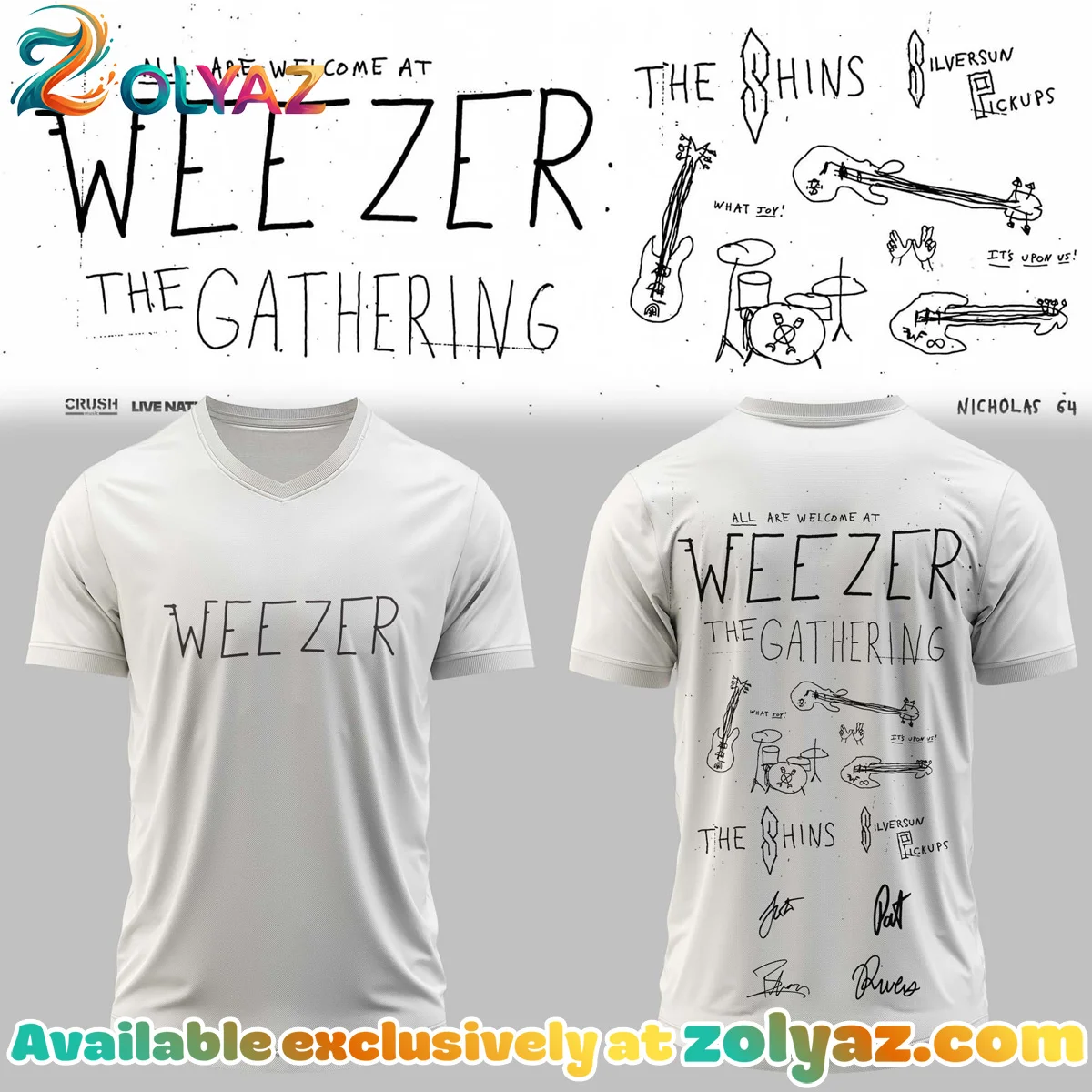 Weezer THE GATHERING WORLD WIDE Signature Jersey (Release 5)