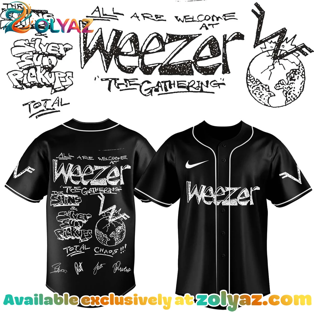 Weezer THE GATHERING WORLD WIDE Signature Jersey - Part 3