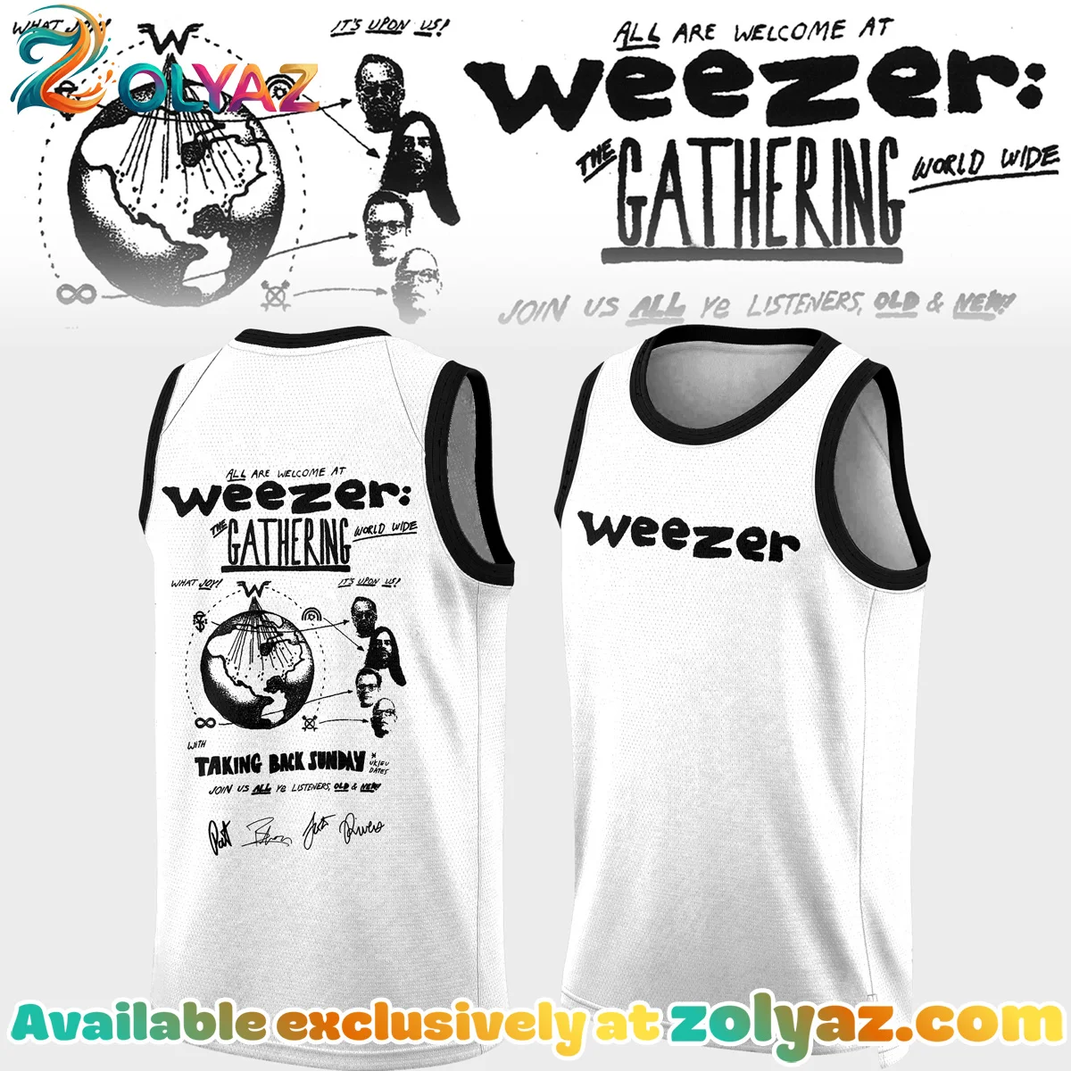 Weezer THE GATHERING WORLD WIDE Signature Jersey - Part 7