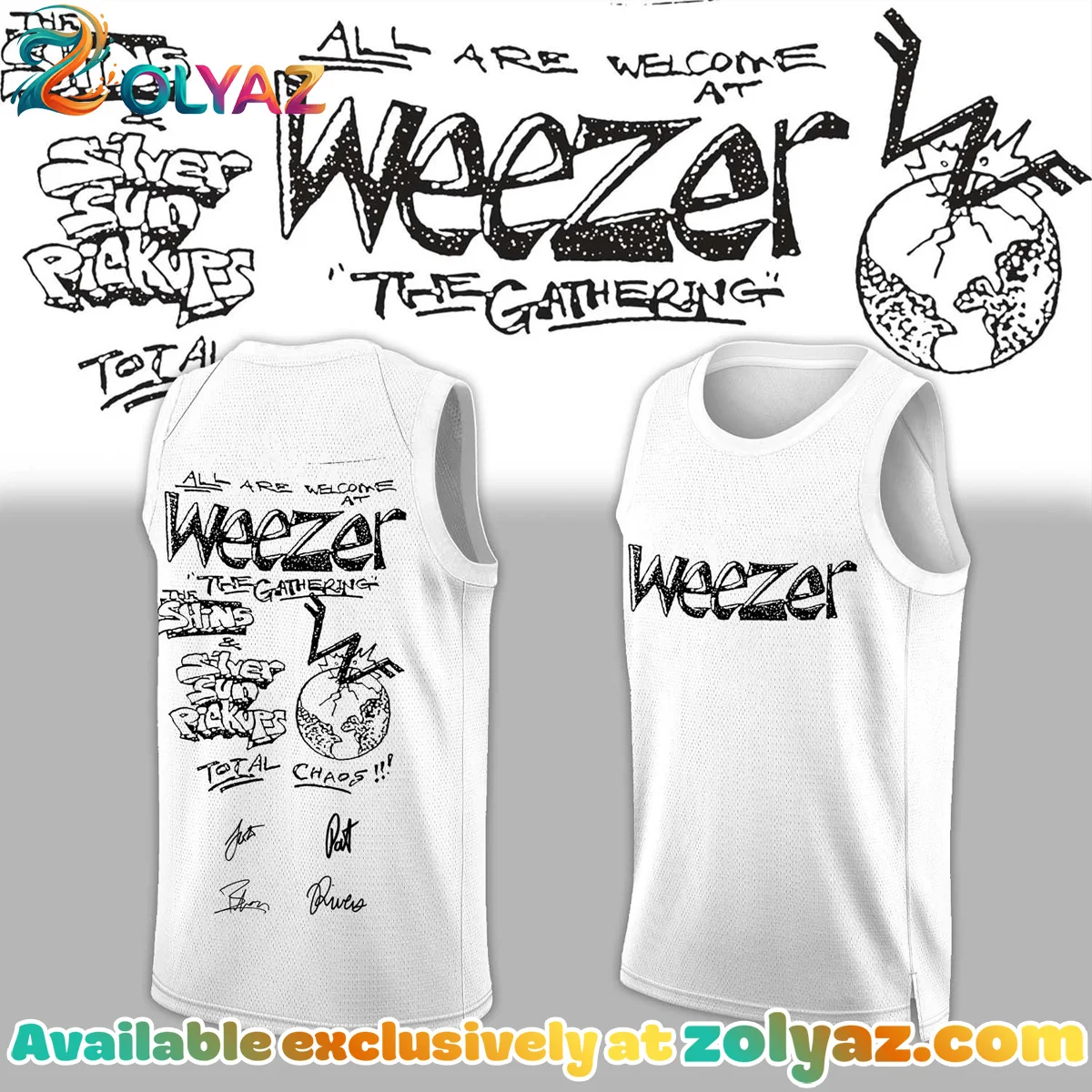 Weezer THE GATHERING WORLD WIDE Signature Jersey (Style 5)
