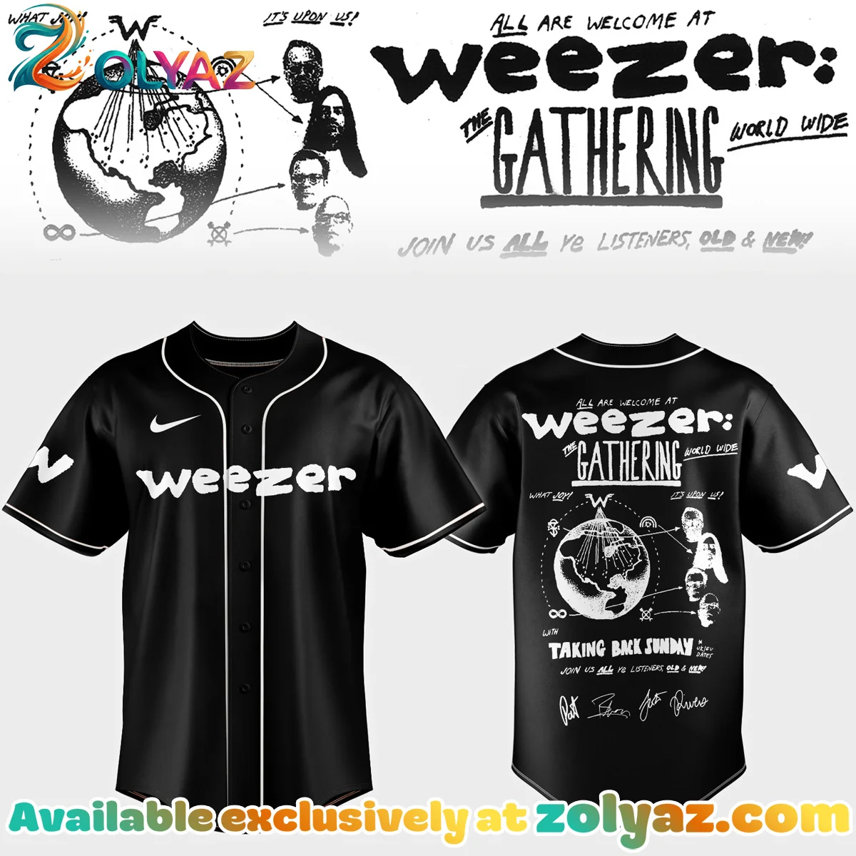 Weezer THE GATHERING WORLD WIDE Signature Jersey (Release 2)