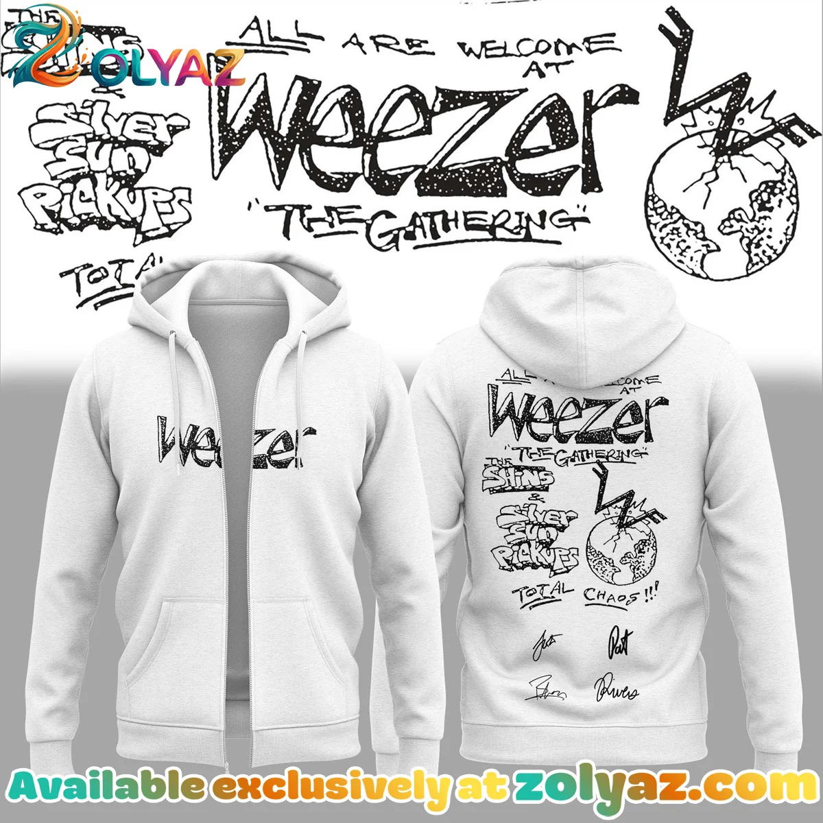 Weezer THE GATHERING WORLD WIDE Signature T-Shirt & Hoodie [Drop 23]