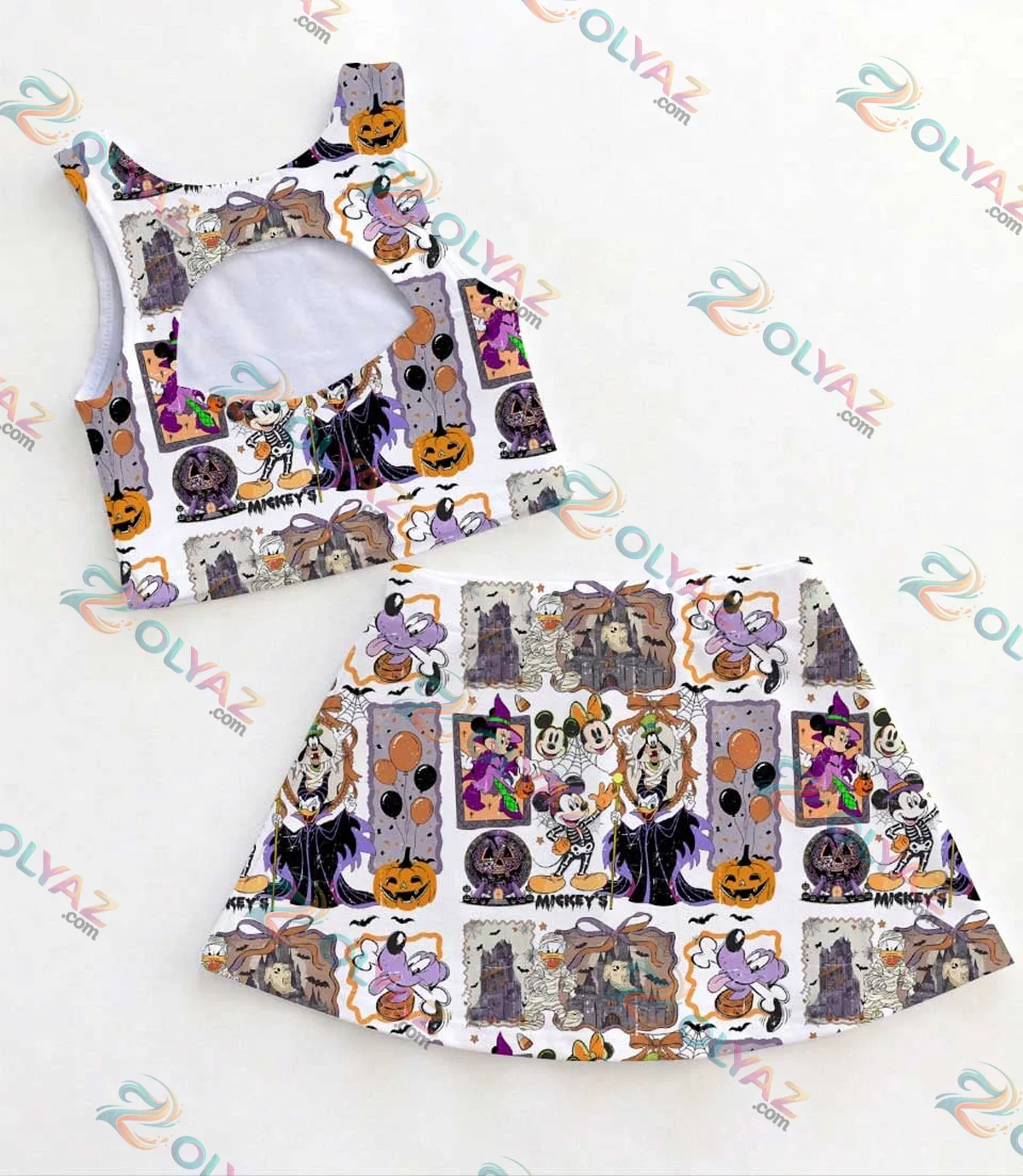 Halloween Mickey Minnie Donald Goofy Activewear Set Halloween Mickey Minnie Donald Goofy Activewear Set