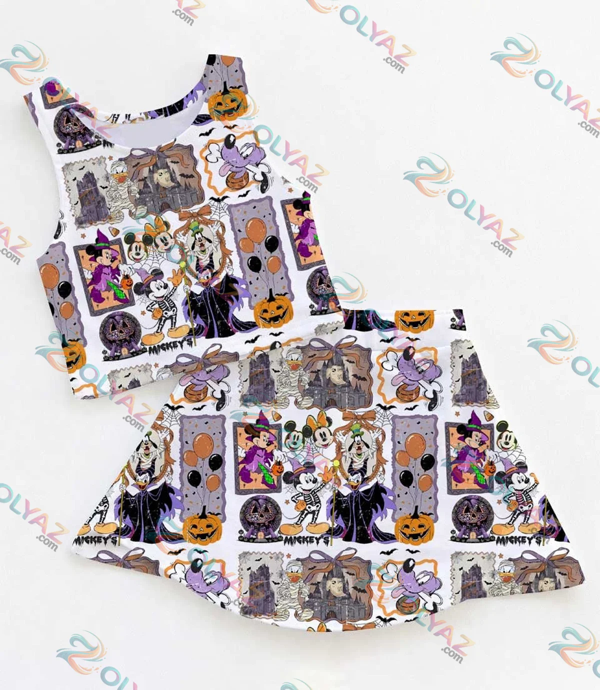 Halloween Mickey Minnie Donald Goofy Activewear Set