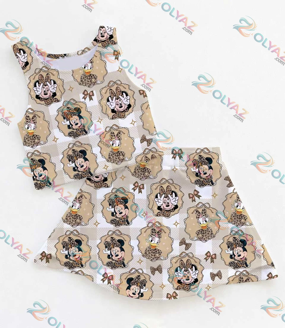 Minnie Daisy Leopard Activewear Set