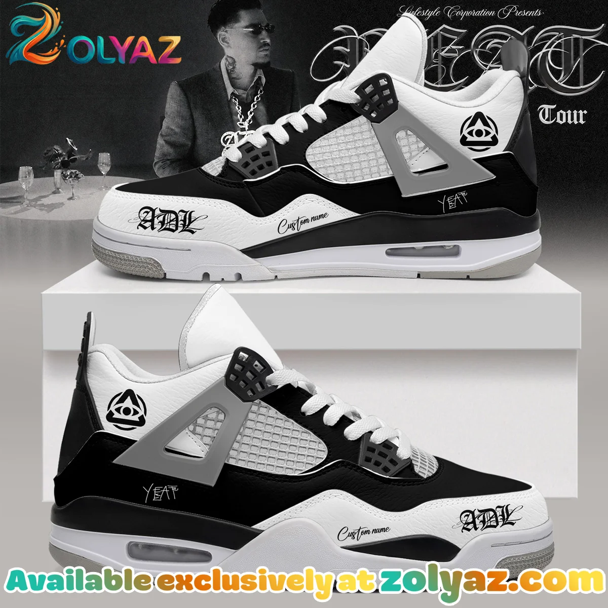 YEAT LOVELYFE Tour Signed Custom Air Force 1 & Jordan 1 Shoes (Release 6)