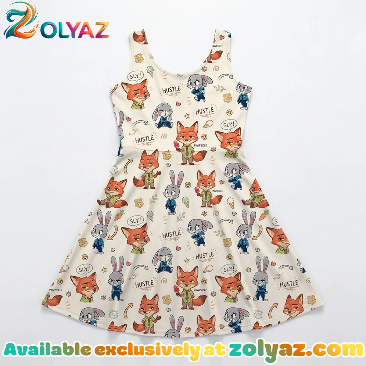 Zootopia, Judy Hopps, Nick Wilde Skater Dress Zootopia, Judy Hopps, Nick Wilde Skater Dress