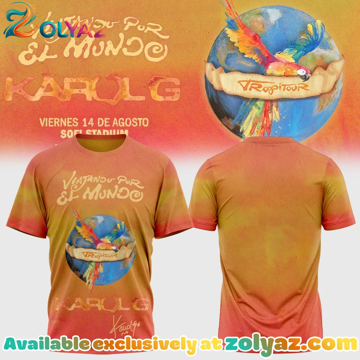 Karol G VIAJANDO POR EL MUNDO TROPITOUR Signature T-Shirt & Hoodie - Series 1