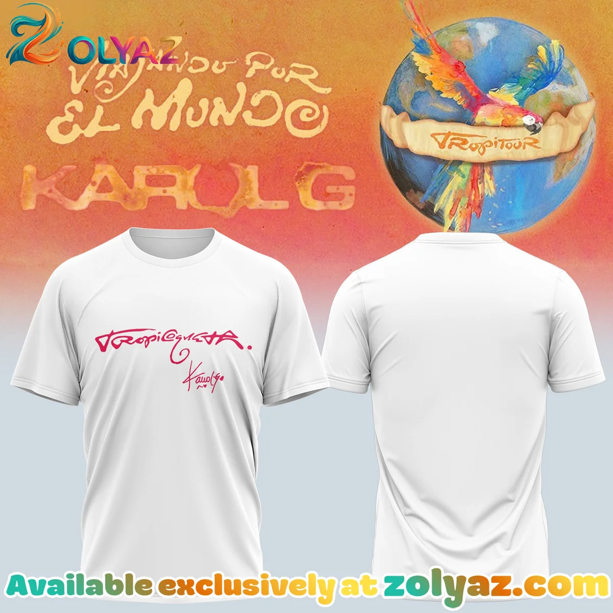 Karol G VIAJANDO POR EL MUNDO TROPITOUR Signature T-Shirt & Hoodie [Batch 3]