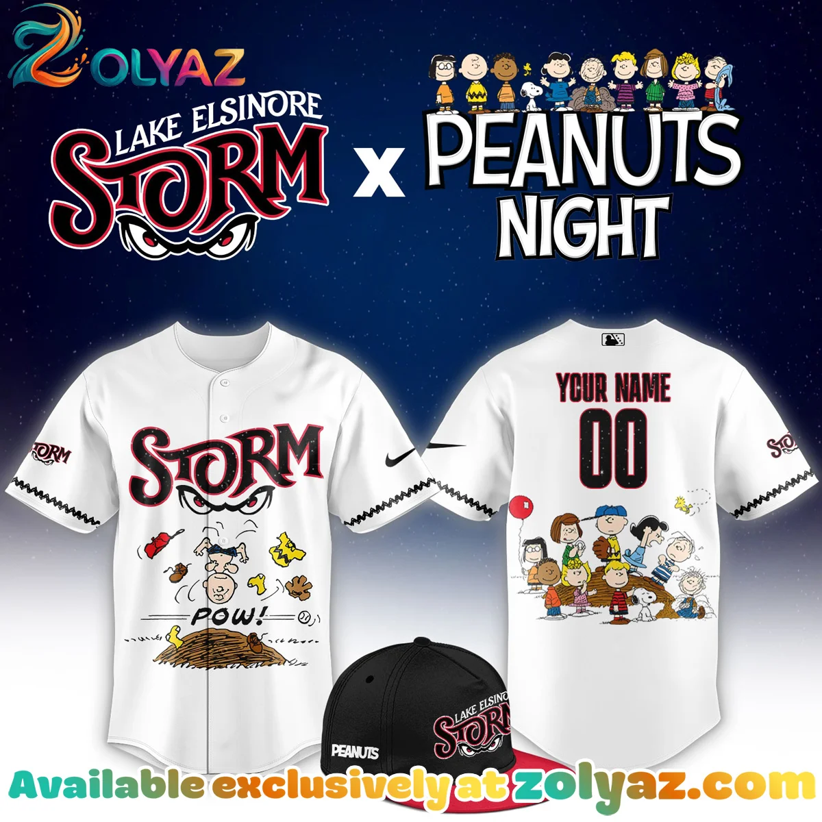 Lake Elsinore Storm x Peanuts Jersey