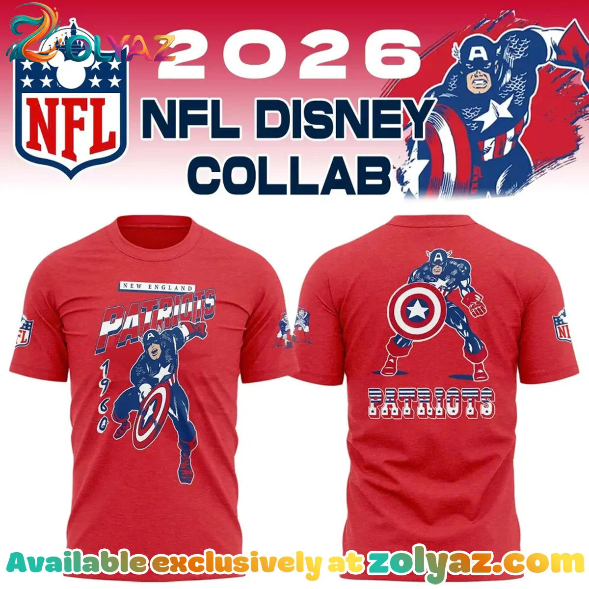Disney x Patriots T-Shirt & Hoodie (Design 3)