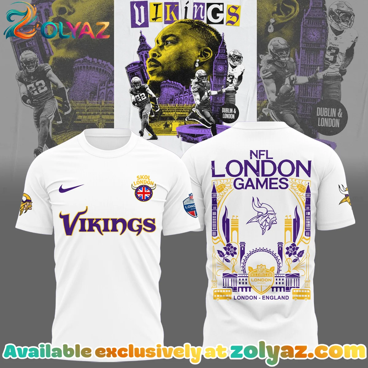Minnesota Vikings T-Shirt & Hoodie (Style 8)