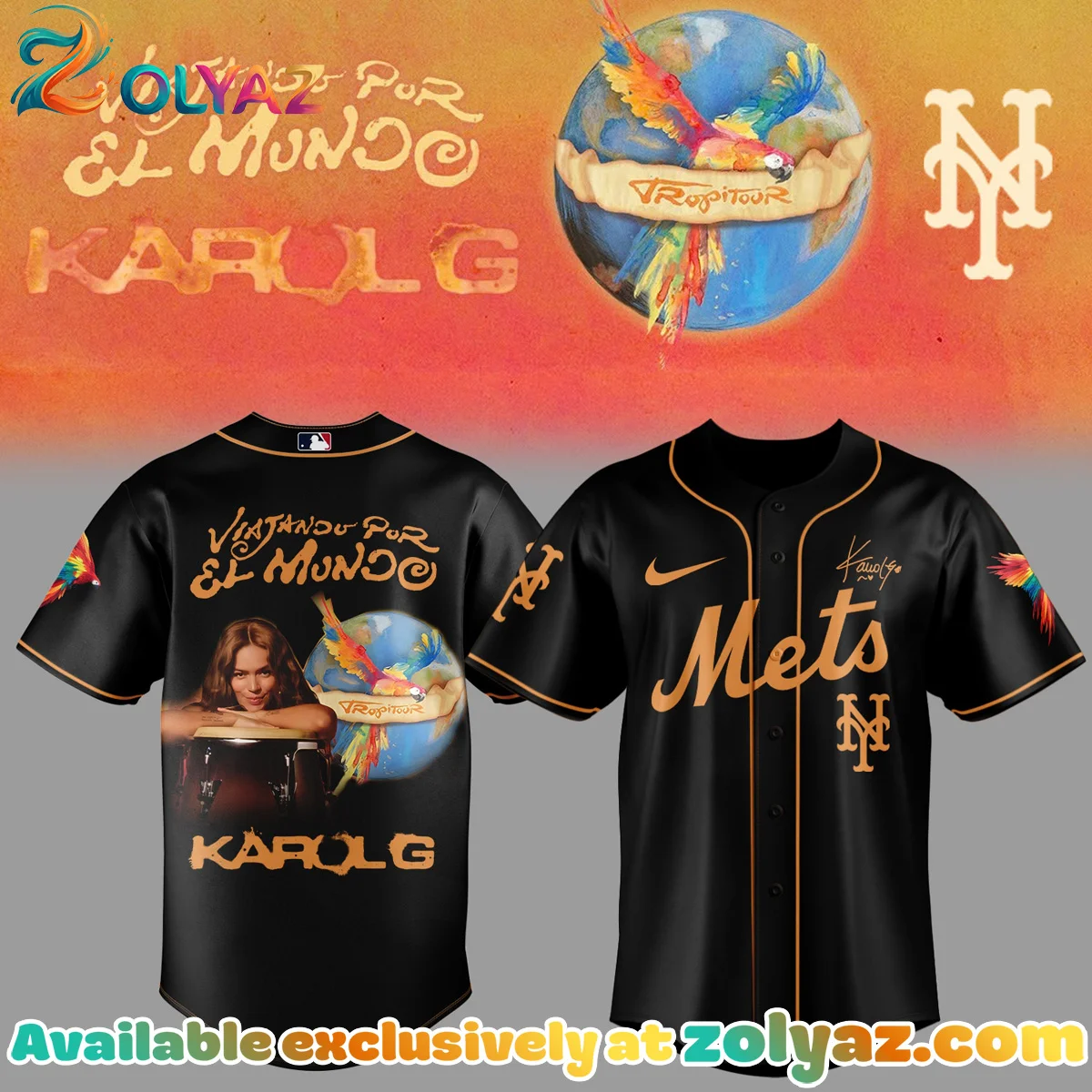 MLB x Karol G VIAJANDO POR EL MUNDO TROPITOUR Signature Jersey - Series 2 MLB x Karol G VIAJANDO POR EL MUNDO TROPITOUR Signature Jersey - Series 2