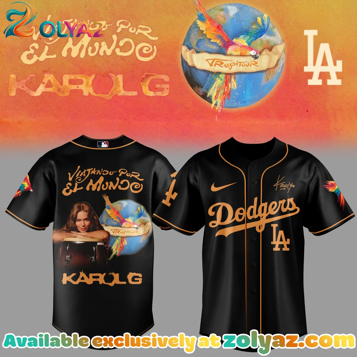 MLB x Karol G VIAJANDO POR EL MUNDO TROPITOUR Signature Jersey - Series 2 MLB x Karol G VIAJANDO POR EL MUNDO TROPITOUR Signature Jersey - Series 2